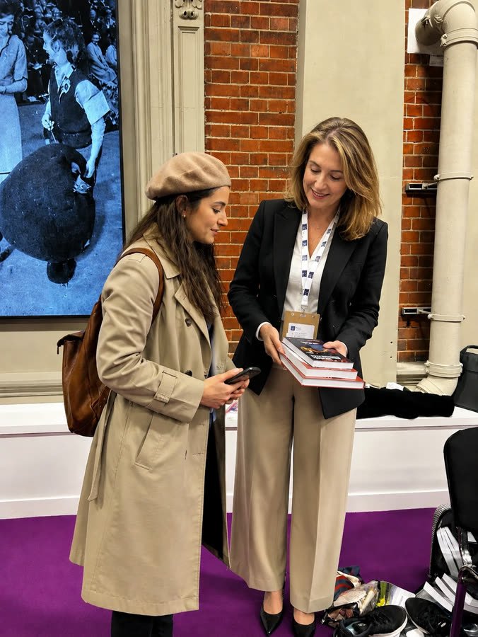The Crown Publisher at a book fair